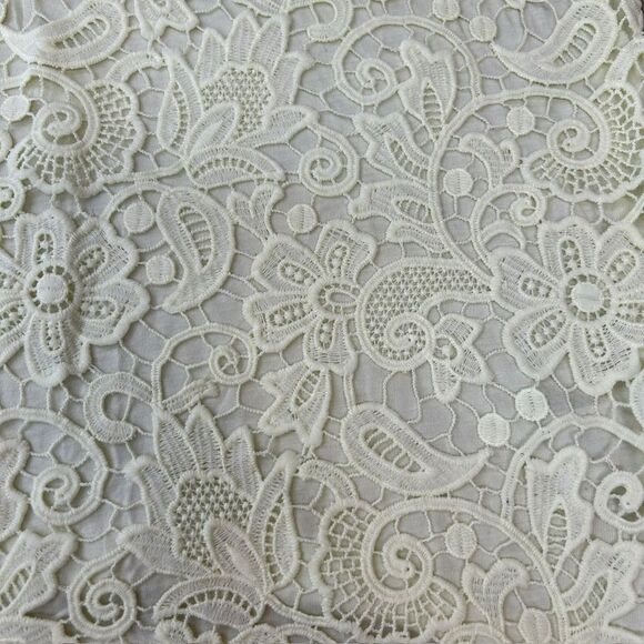 J Crew‎ Women’s S Embroidered Lace Overlay Sleeveless Blouse Feminine Fairycore - Picture 2 of 8